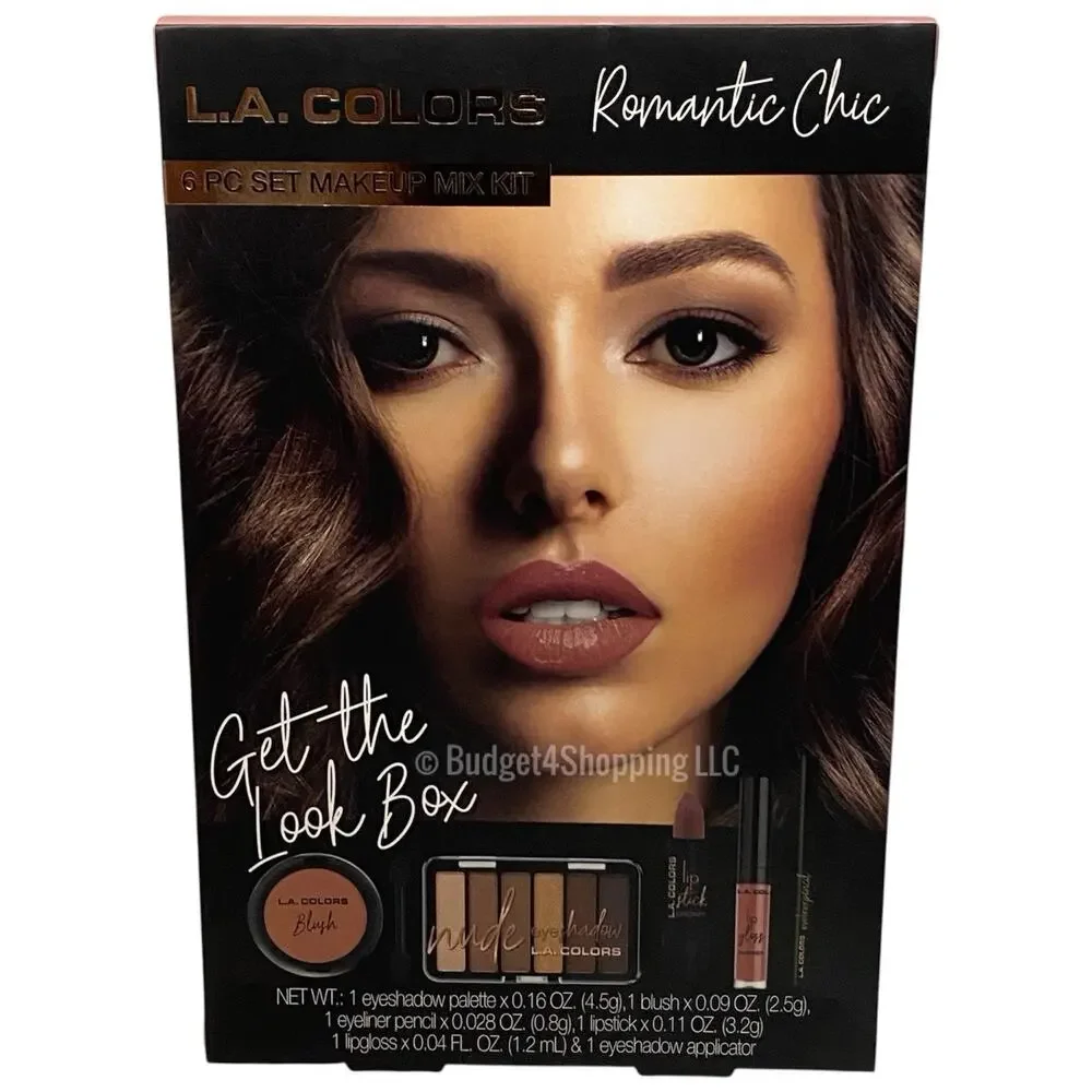LA. Colors Romantic Chic Get the Look Book 6 Piece Set Makeup Mix Kit